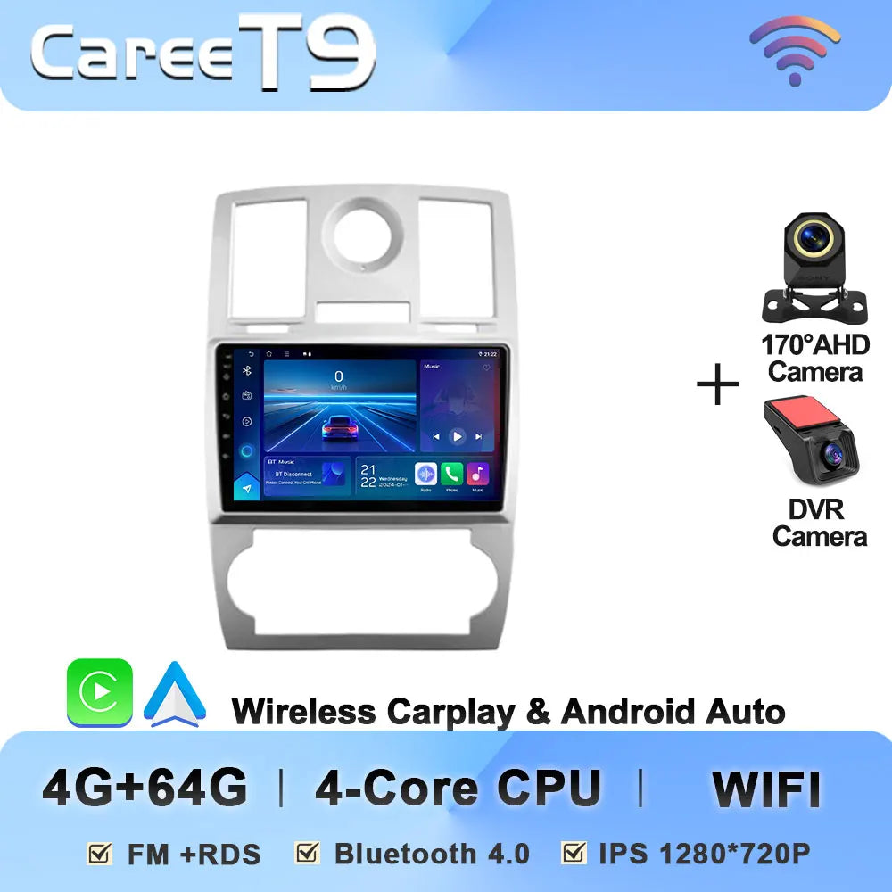 Android 14 For Chrysler 300C 1 2004 - 2011 Car Radio Player Stereo Head Unit Intelligent Car Systems GPS Navigation 5G Wifi RDS
