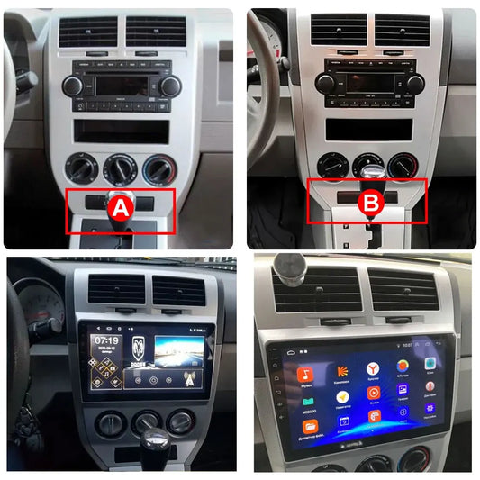 Android 14 Car For Dodge Caliber 2007-2010 For Jeep compass MK 2007-2009 stereo Radio Wireless Carplay Android Auto Radio Stereo