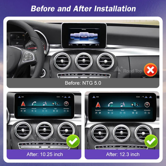 Android 13 Touch Screen for Mercedes Benz W205 GLC C V Class W447 GLA CLA 2015-2019 GPS With Carplay Android Auto Car Radio