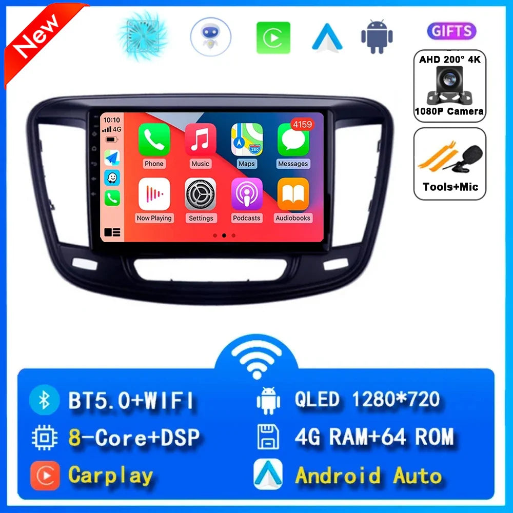For Chrysler 200 200C 2015 - 2019 Android 14 Radio Video Player Car Autoradio Multimedia Screen Stereo Carplay Navigation