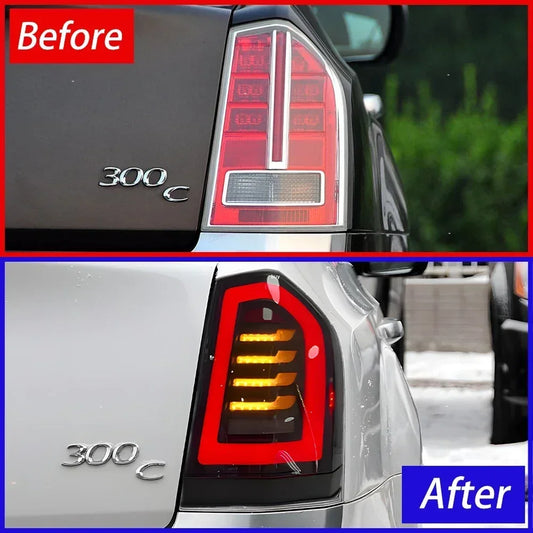 For Chrysler 300c 2011-2014 Auto Rear Back Lamps Upgrade Dynamic Flashing Tail Lamp Tool Accessories LED Car Taillights Assembly