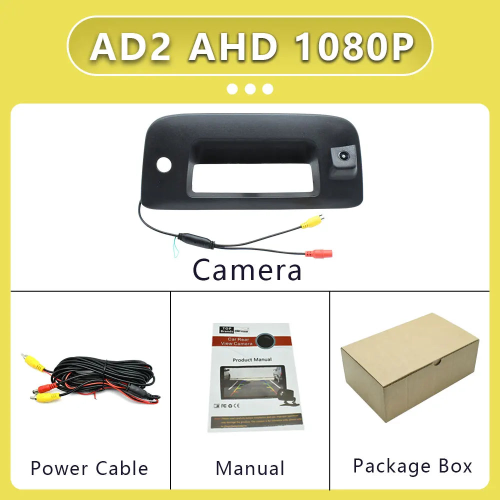 For Chevrolet Silverado GMC Sierra 1500 2500 3500 2007-2013 Pickup Trunk Handle Camera 170°AHD 1920x1080P Car Rear View Camera