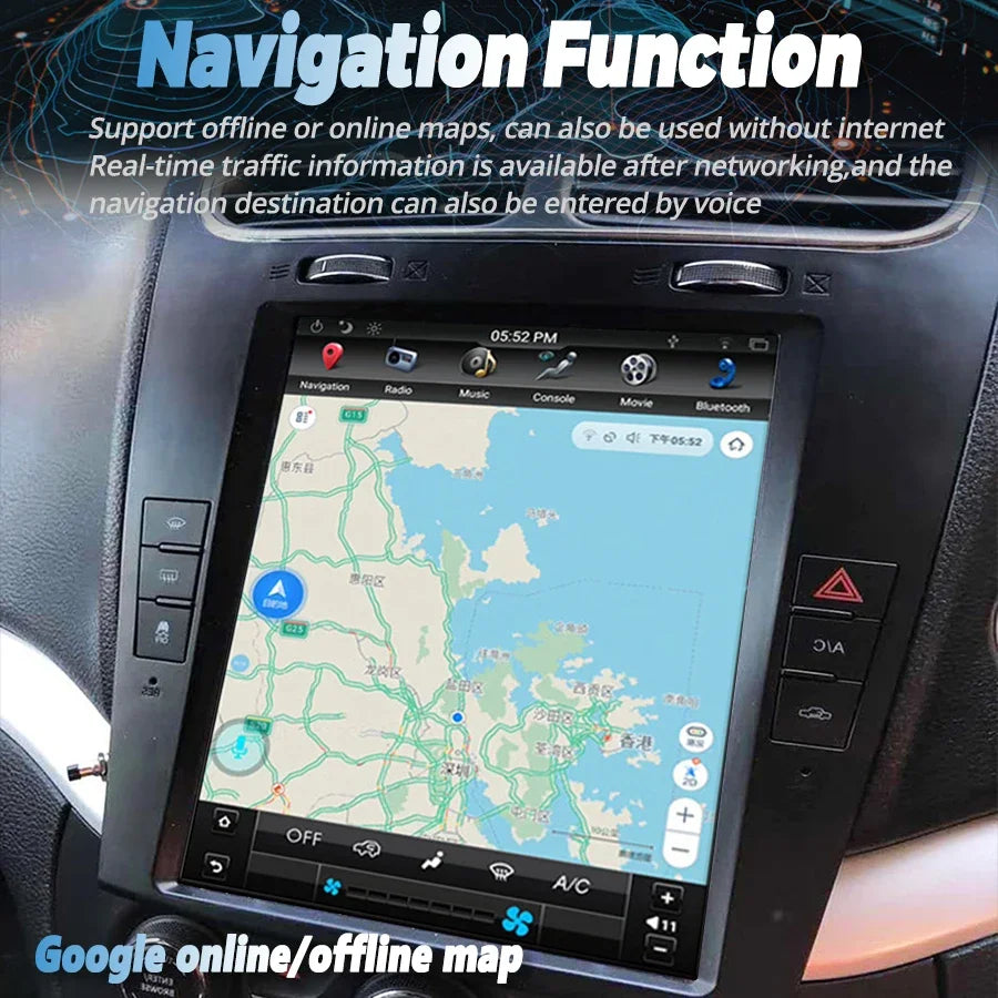 Car Radio For Dodge Journey Fiat Freemont 2012-2020 Android Screen Carplay Audio Multimedia Player Stereo Navigation Head Unit