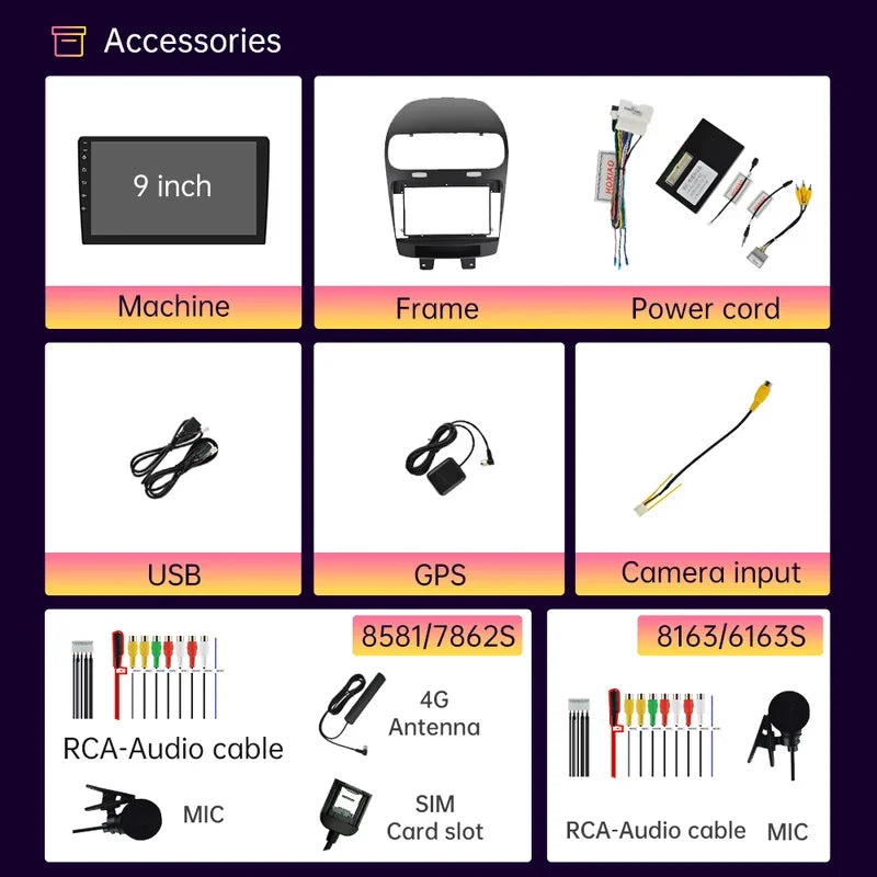 Android 14 Car Radio For Dodge Journey For Fiat Freemont 2012-2020 CarPlay Auto WiFi 5 4G Car Multimedia GPS DVR autorad