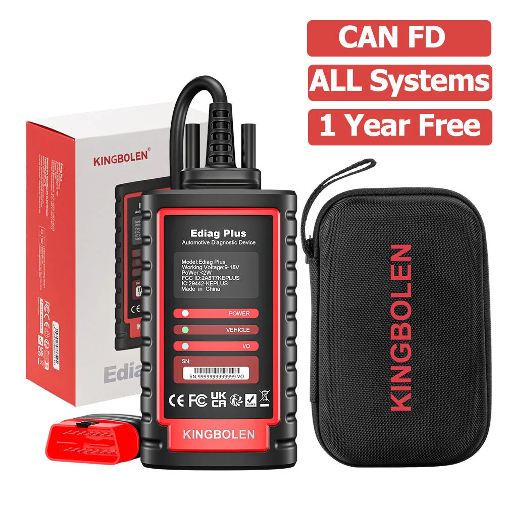 THINKCAR THINKDIAG 2 /KINGBOLEN Ediag Plus CAN FD All Systems 15 Reset Services ECU Coding OBD2 Scanner Car Diagnostic Tool