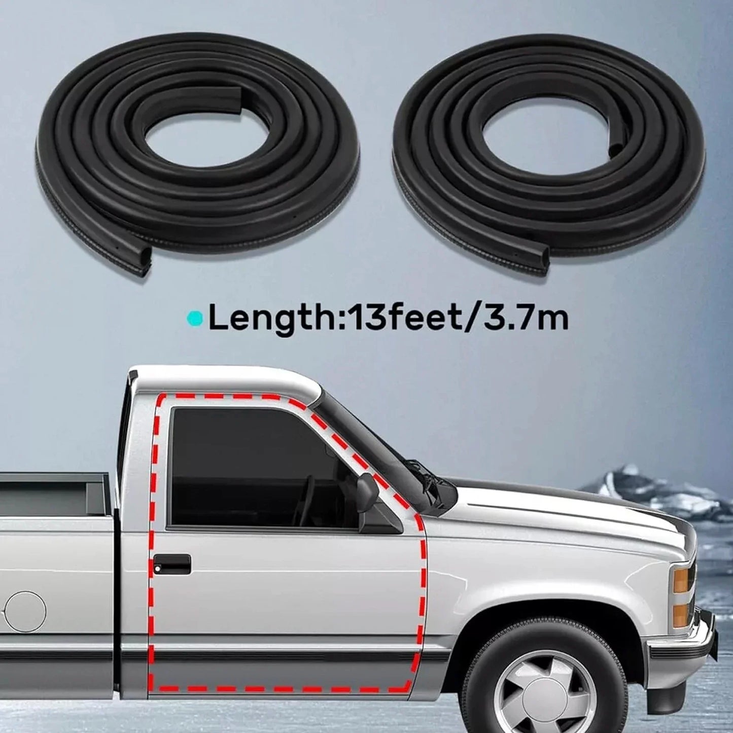 Artudatech Door Window Weatherstrip Seals Set Kit For Chevy GMC C10 K10 1982-1991 Car Accessories