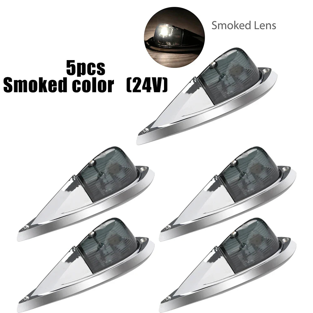 5pcs Truck SUV trailer trailer roof light yellow amber platinum color marker light LED roof warning light