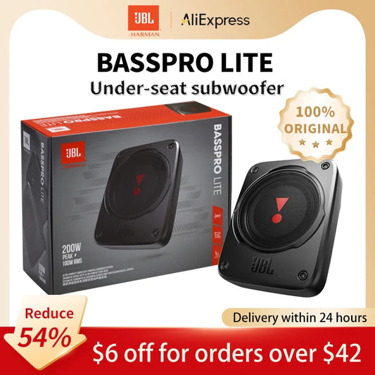 JBL Car audio Car subwoofer 160W active stereo heavy subwoofer Cast aluminum 6.5cm thick mounted under the seat