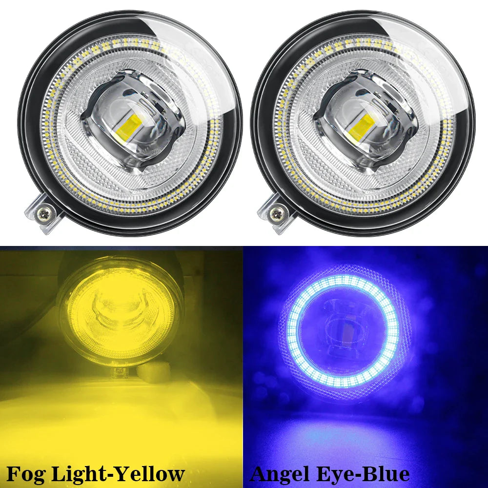 2 Pieces LED Fog Light Assembly Angel Eye DRL For Dodge Nitro 2010 2011 Car Front Bumper Fog Daytime Running Lamp High Bright