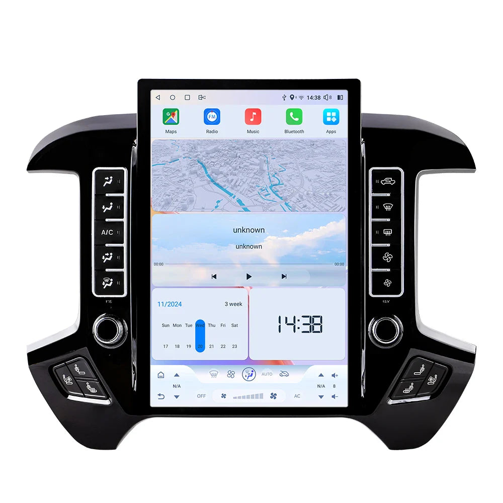 14.5 Inch Android 13 Car Radio For Chevrolet Silverado GMC Sierra 2013-2024 GPS Navigation DVD Multimedia Player Carplay+Auto