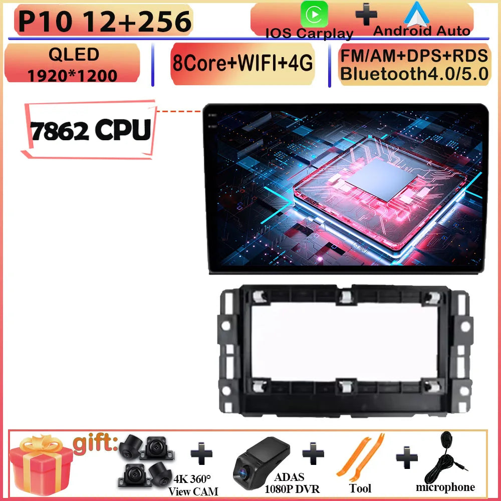 CARPLAY Android Screen For Chevrolet Avalanche Impala Tahoe Traverse 2007-2016 Car Automotive Multimedia Navigation DVD 7862 CPU
