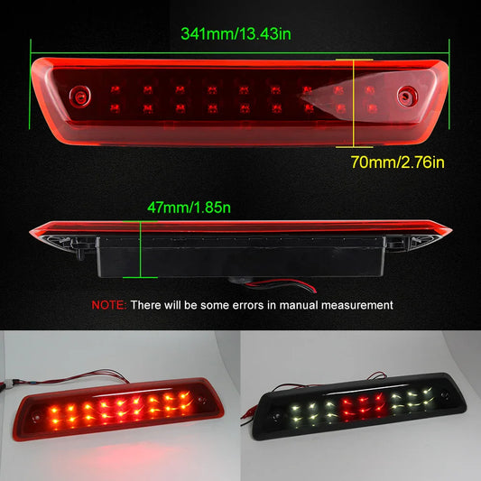Red/Smoke LED Smoke Third 3rd Brake Light For Ford F150 F-150 2009 2010 2011 2012 2013 2014 Accessories Tail Rear Cargo Lamp
