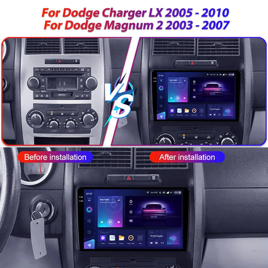 Android 14 For Dodge Charger LX 2005 - 2010 For Dodge Magnum 2 2003 - 2007 Car Radio Multimedia Video Player Navigation stereo