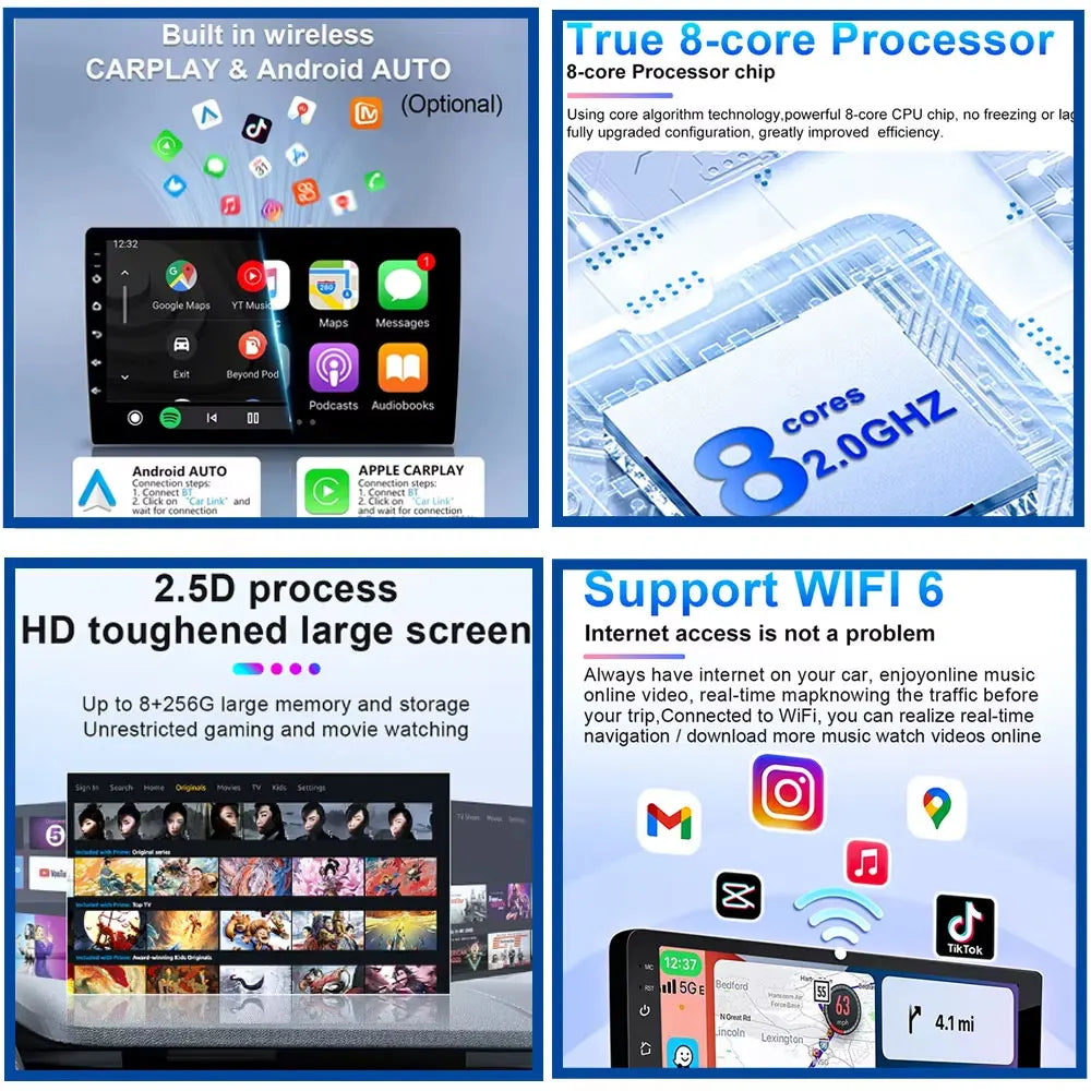 CARPLAY Android Screen For Chevrolet Avalanche Impala Tahoe Traverse 2007-2016 Car Automotive Multimedia Navigation DVD 7862 CPU