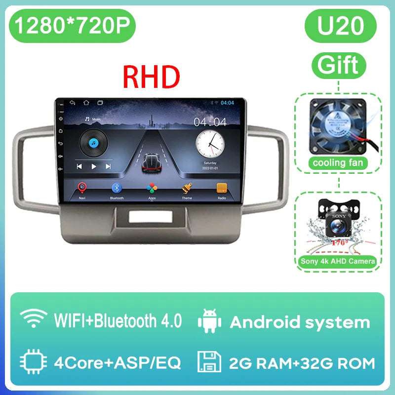 WIFI For Honda Freed 1 2008 - 2016 Car Radio Multimedia Video Player Navigation GPS Android Auto QLED Screen No 2din 2 din DVD