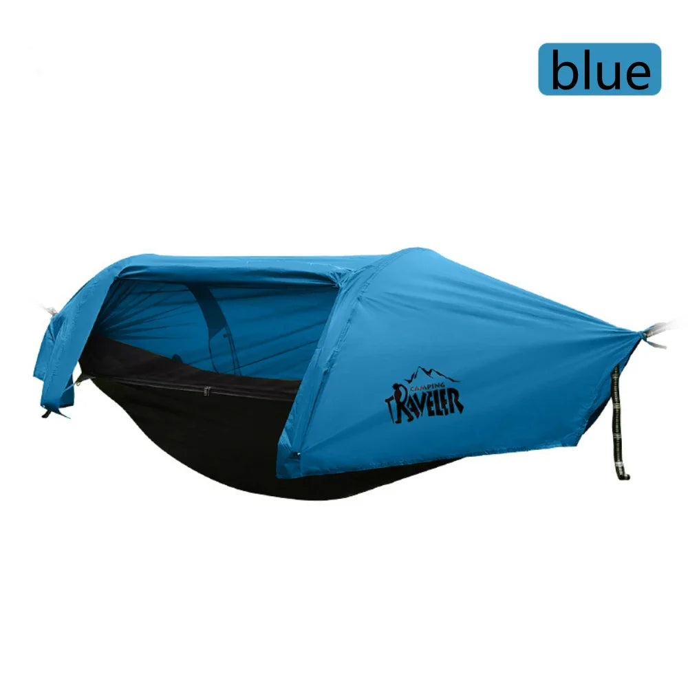 Portable Camping Mosquito Net Hammock Outdoor Garden Travel Sleeping Hanging Hammocks Swing With Waterproof Tent Awnings