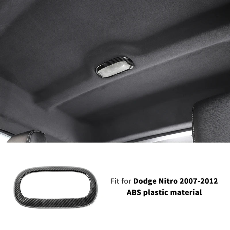 ABS Interior Central Control Steering Wheel Reading Light Decoration Cover For Dodge Nitro 2007-2012 Car Interior Accessories