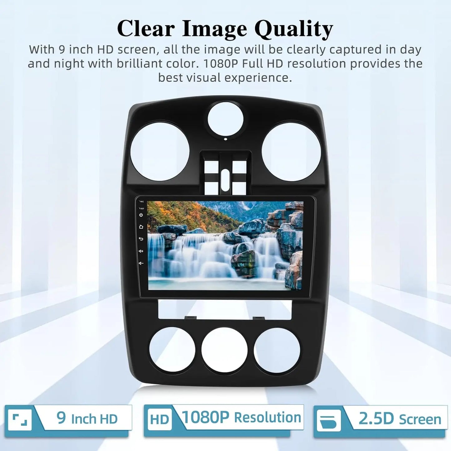 for Chrysler PT Cruiser 2006-2010 Wireless Carplay&Android Auto 9" Touchscreen Car Stereo with Hi-Fi/WiFi/CPS+AHD Backup Camera