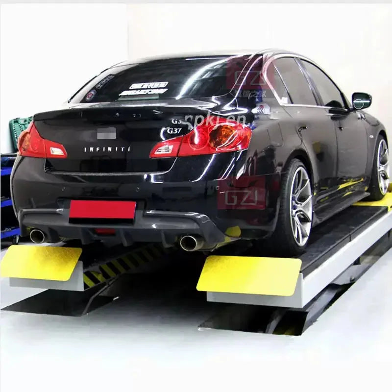 Rear Bumper Diffuser Spoiler Lip Trunk Wing Body Kit Splitter Cover Trim For Nissan Infiniti G37/25 Carbon Fiber