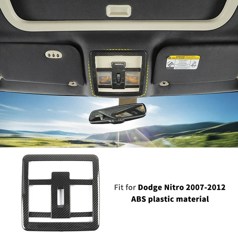 ABS Interior Central Control Steering Wheel Reading Light Decoration Cover For Dodge Nitro 2007-2012 Car Interior Accessories