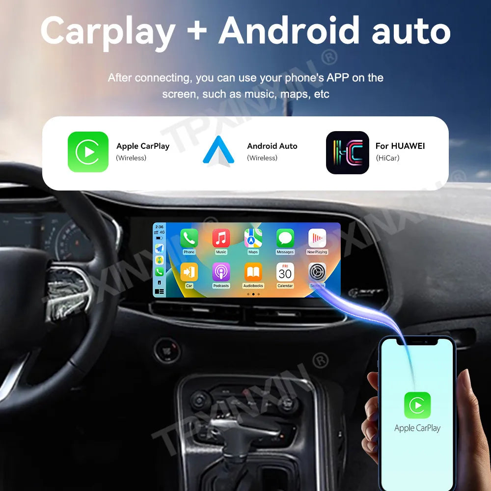 Android 13.0 Navigation Car Radio Carplay For Dodge Challenger 2010 -2024 Auto Digital Multimedia 12.3 Inch Screen Head Unit DSP