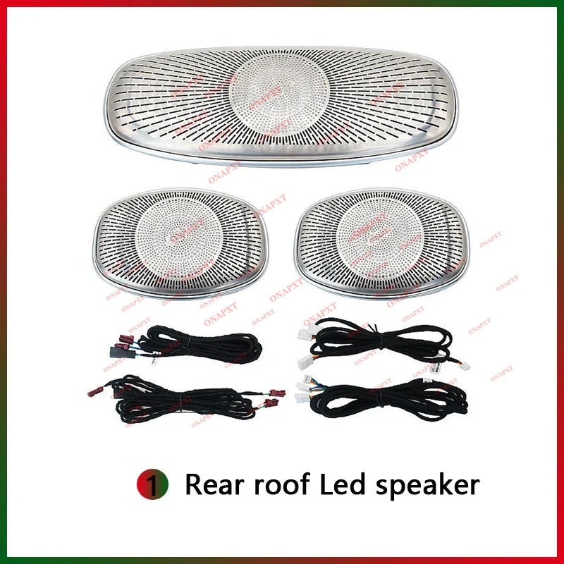 64 Colors For Mercedes Benz W213 E-Class Coupe For AMG E43 E53 LED Air Vents Nozzle 3D Rotating Tweeter Speaker Ambient Light