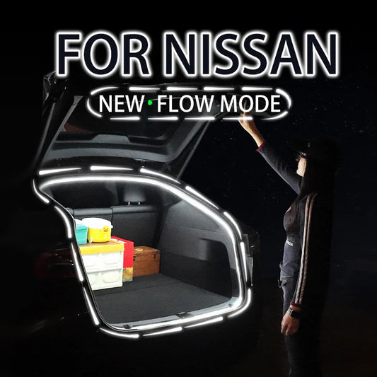 【NEW UP】Automobile Trunk Ambient Light For Nissan X-Trail Jinke Qashqai Tourle Induction Lighting Modification Accessories
