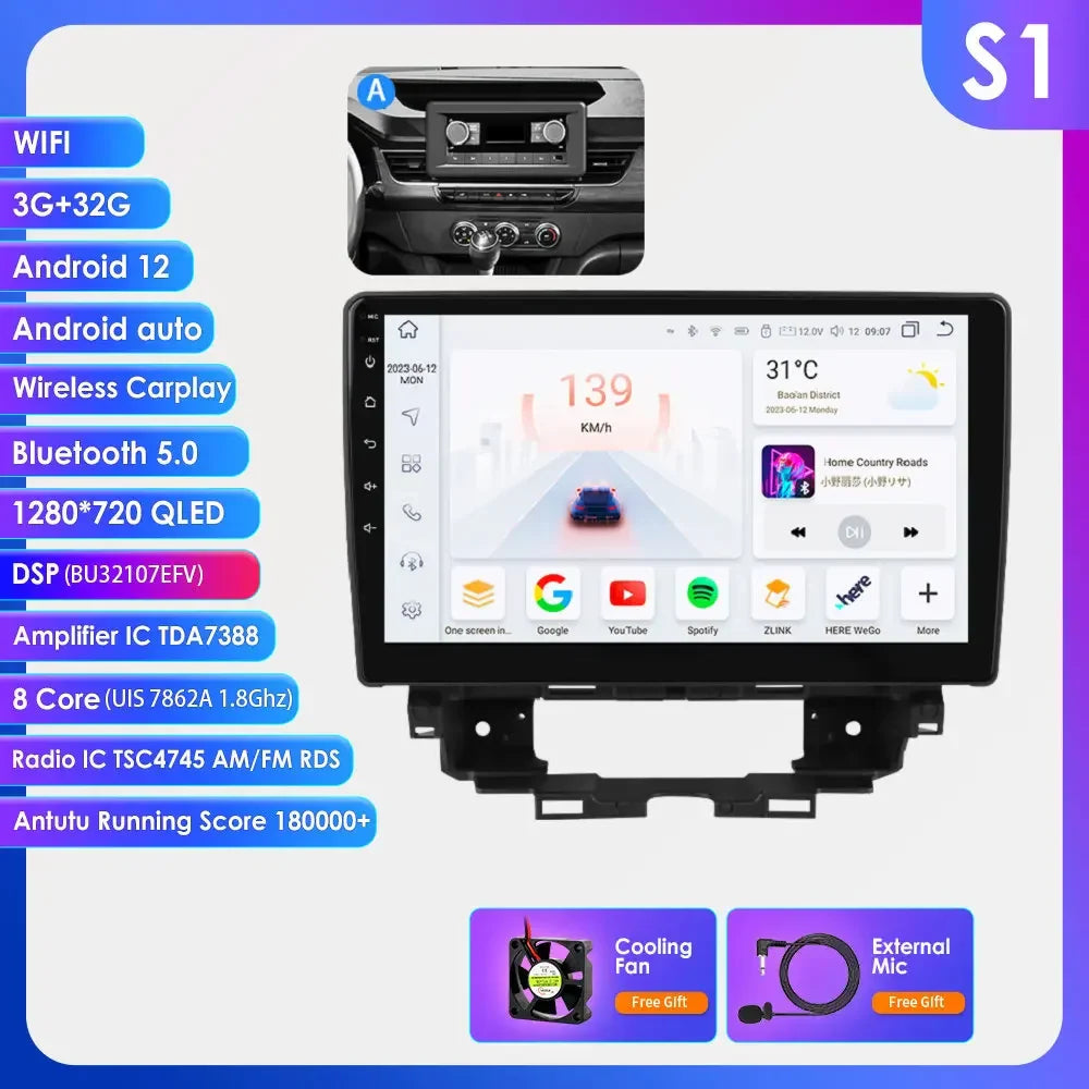 Hizpo Car Intelligent Systems Carplay Android Car Radio for Renault Kangoo 2019-2025 Multimedia Video Player WIFI 7862 Autoradio