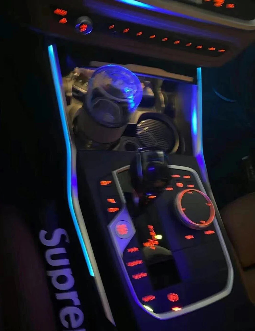 11 Colours Center console Saddle light For BMW New 3/4 Series G20 G22 M3 M4 LED decorative lights in the car Ambient light Refit