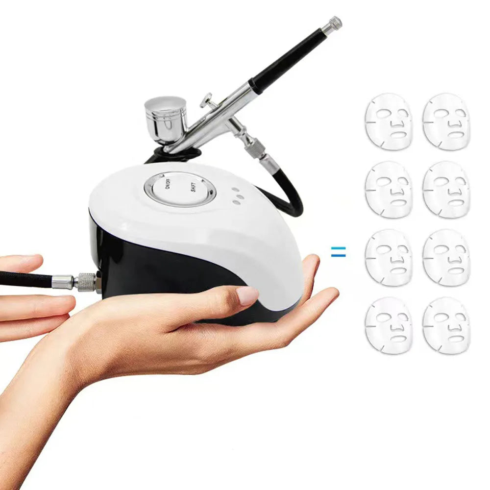 Professional Airbrush Machine for Nails Art Paint Tattoo Craft Cake Nano Mist Sprayer Beauty Tool Oxygen Injector Air Compresso