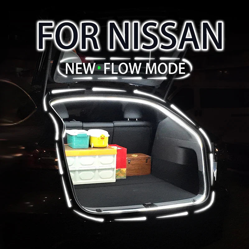 【NEW UP】Automobile Trunk Ambient Light For Nissan X-Trail Jinke Qashqai Tourle Induction Lighting Modification Accessories