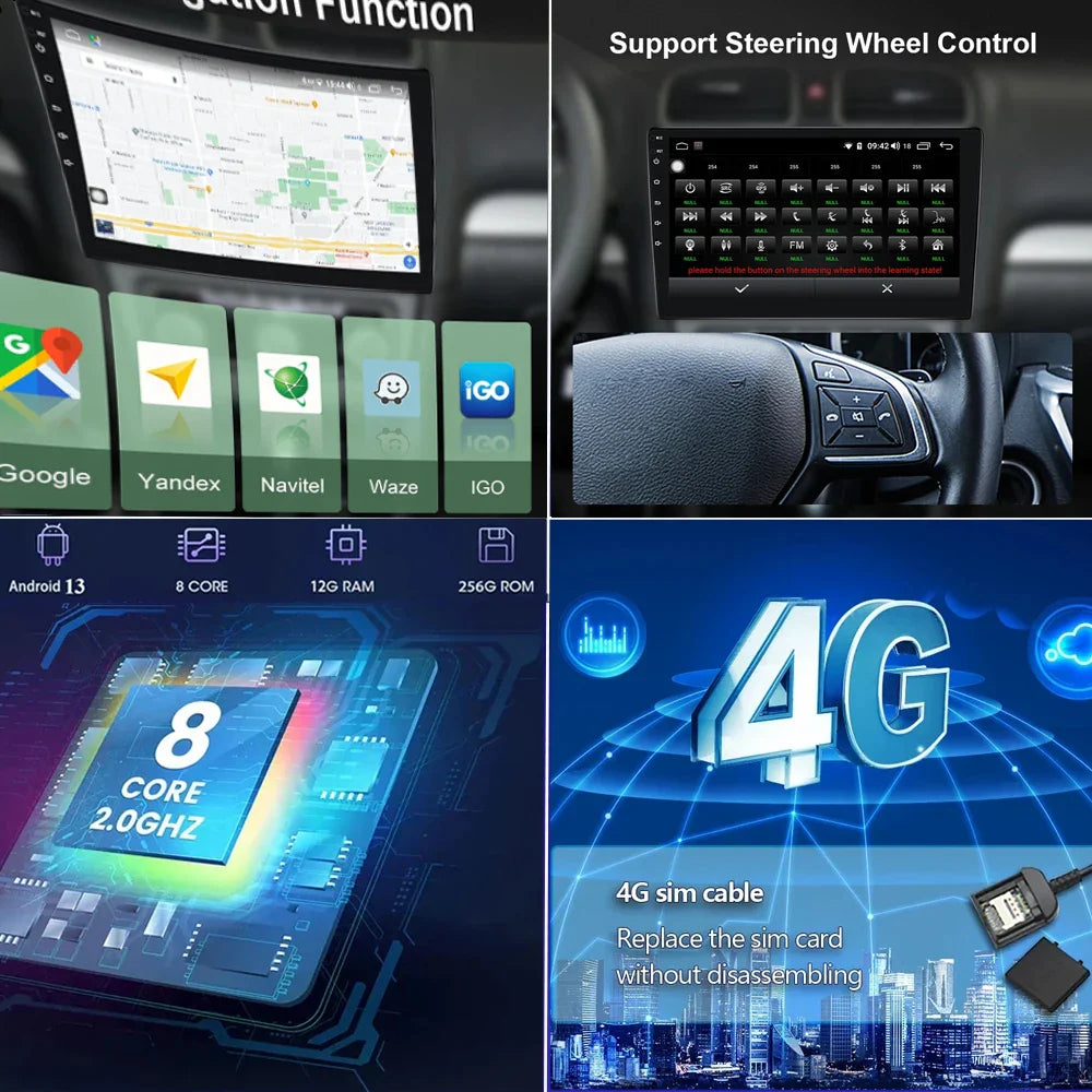 Wireless Android Auto Carplay For Dodge Dart 2012-2016 Car Multimedia Player 5G Wifi GPS Intelligent System 8 core Touch Display