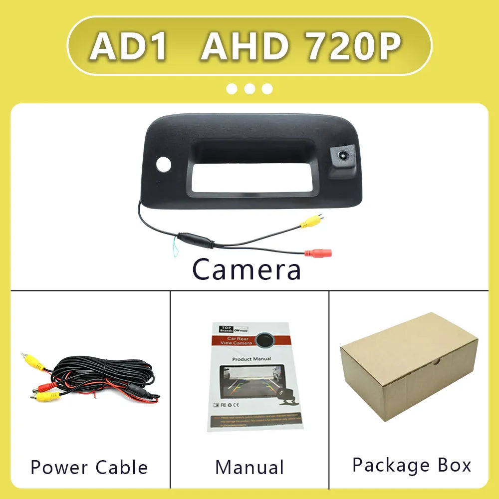 For Chevrolet Silverado GMC Sierra 1500 2500 3500 2007-2013 Pickup Trunk Handle Camera 170°AHD 1920x1080P Car Rear View Camera