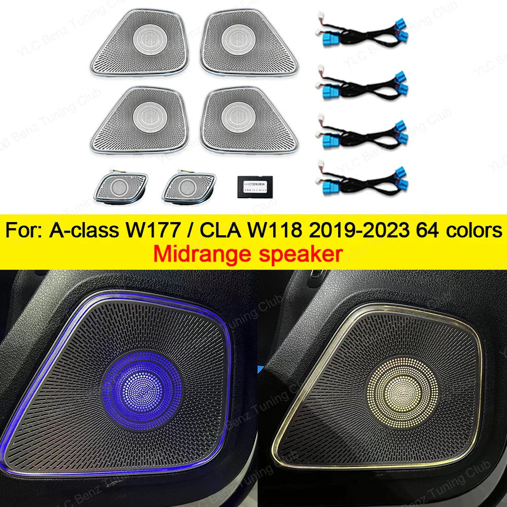 Ambient Light For Mercedes-Benz W177 W118 64 Colors LED Illuminated Atmosphere Star Panel Ambient Light Advanced Air Outlet
