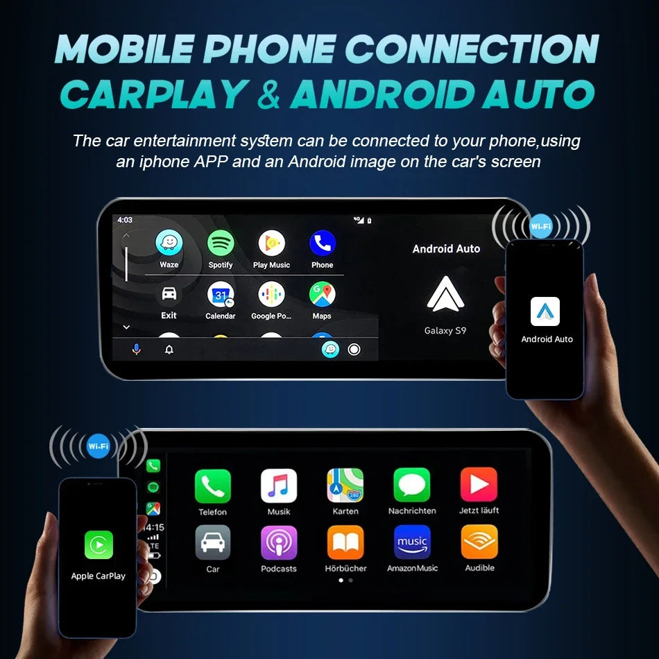 Linux Car Radio Carplay Touch Screen For Mercedes Benz C GLC V A GLA CLA Class W176 X156 C117 W205 C253 W446 Central Monitor