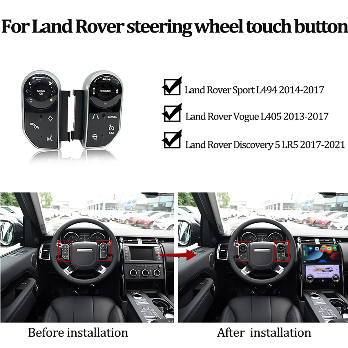 13"For Range Rover Sport L494 Android 13 Multimedia Player Car GPS Radio Wireless Carplay And Android Auto Original Car OEM Menu