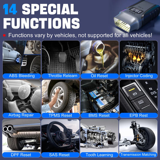 XTOOL A30D OBD2 Scanner Full System Code Reader With CAN FD 13 Special Functions Diagnostic Tool for All Car