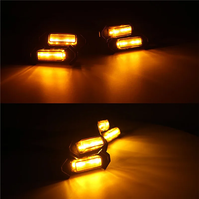 A03Q-For Toyota Tacoma TRD 2016 -2020 Front Grille Lighting LED Grille Lights Kit 20 PCS(Amber Shell Yellow Light)
