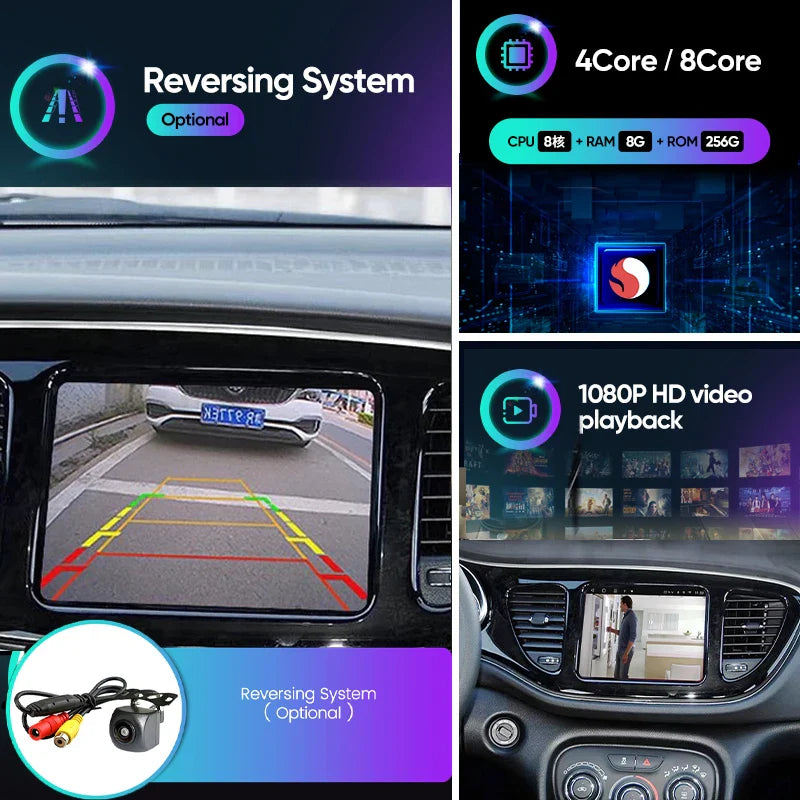 For Fiat Viaggio/Ottimo Dodge Dart 2012~2017 8Core Carplay Android13 Radio Car GPS Multimedia Player Stereo Screen Audio Navigat