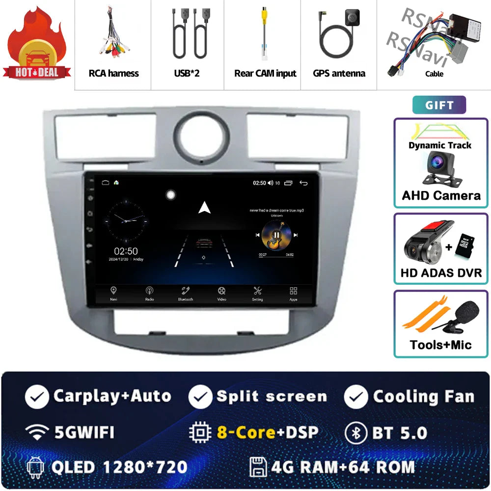 Android 14 Car Radio WiFi+4G For Chrysler Sebring Cirrus 2007 2008 2009 2010 GPS Navigation Auto wireless Carplay Player 2Din BT