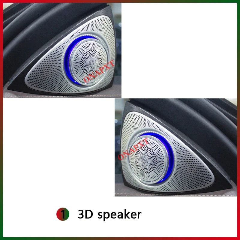 For Mercedes-Benz E-class W213 Coupe W238 LED Ambient Light 3D Tweeter Speeker Backlight Air Vent Turbine Car Atmosphere Lamp