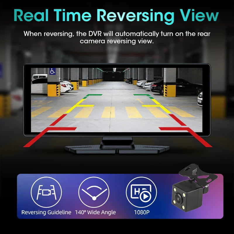 "10.26'' Android Auto/Apple Carplay Touch Screen - AUX USB Bluetooth Car Radio with Split View & Steering Wheel Control"