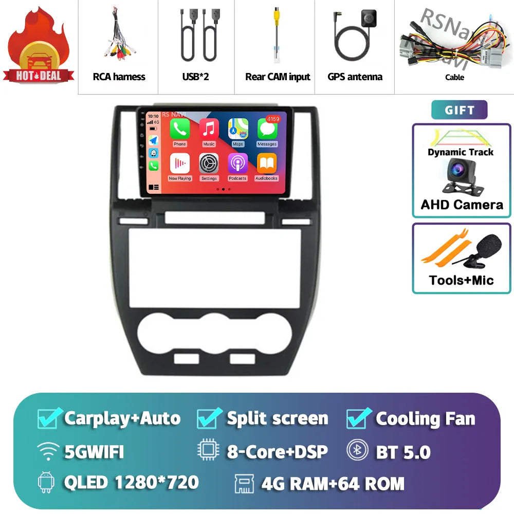 Android 14 Carplay Auto 2K Screen Car Radio Multimedia Player For Land Rover Freelander 2 2006 - 2012 DSP 2din Autoradio Stereo