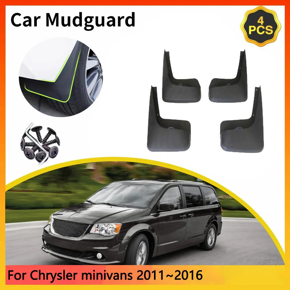 For Chrysler minivans 2011~2016 2012 RT MK5 Dodge Grand Caravan Car Mudguards Mudflap Mudguard Splash Guards Mud Flaps Fender