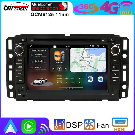 A76 7870 Android 13 12G+256G Car Radio GPS Screen Stereo For GMC Yukon Acadia Chevrolet Tahoe Sierra Avalanche CarPlay Bluetooth
