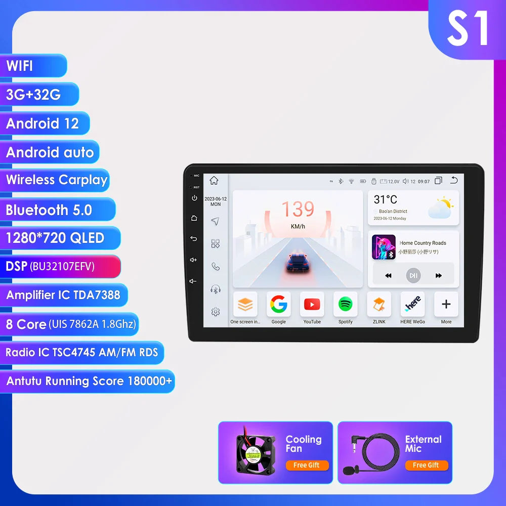 Hizpo Car Radio Android 13 For Chevrolet Silverado GMC Sierra Impala Traverse Avalanche Yukon Acadia Savana Stereo Carplay 2 Din