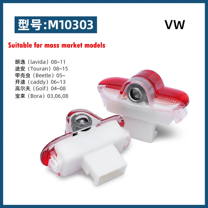 Car door welcome light for Volkswagen door welcome light luci led luces led interior de coches boas-vindas 2x