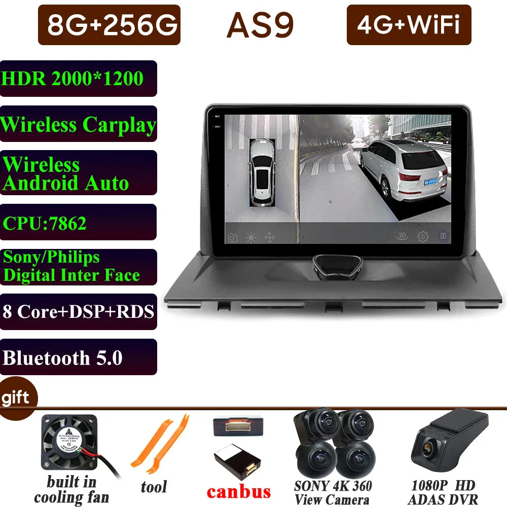 Car Radio Carplay For Peugeot Expert 2 For Citroen Jumpy For Fiat Scudo For Toyota Proace 2007-2017 Navigation GPS Android Auto