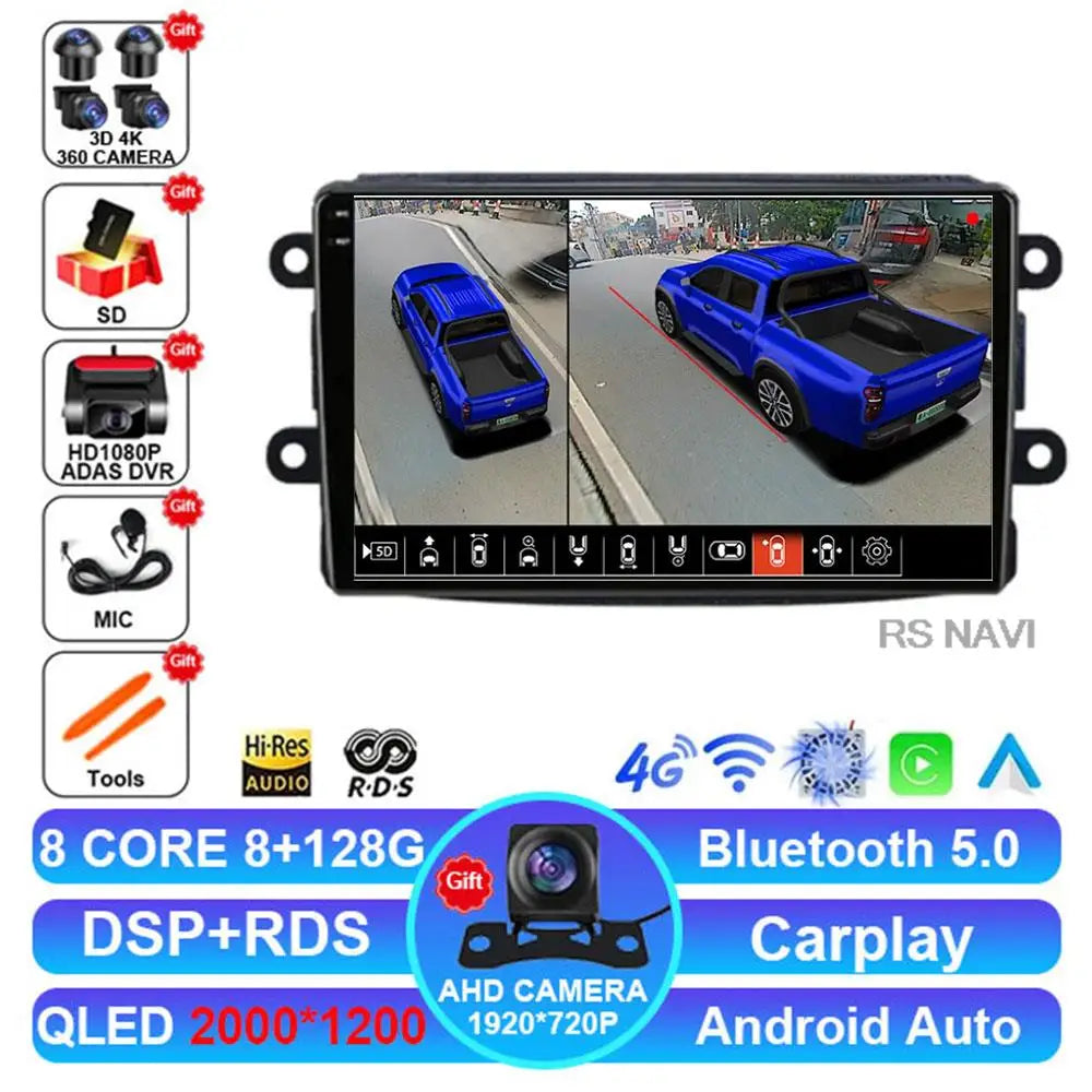 Android 14 For Renault Dacia LOGAN sandero Duster Lodgy Lada Xray Captur Dokker Car Radio Multimedia Navigation Video Player GPS