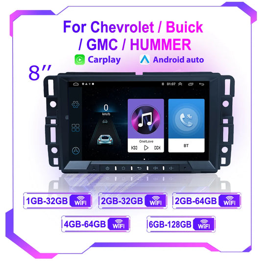 8 Inch Android Car Radio for Chevrolet Silverado GMC Sierra Impala Traverse Avalanche Express Yukon Acadia Savana GPS Multimedia